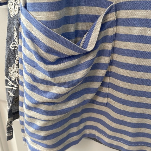 LOCO Stripe/Embroidery/ Knit Top - Picture 4 of 7
